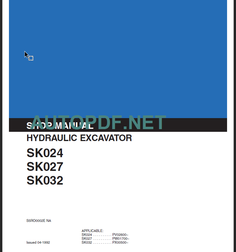 SK032 SHOP MANUAL