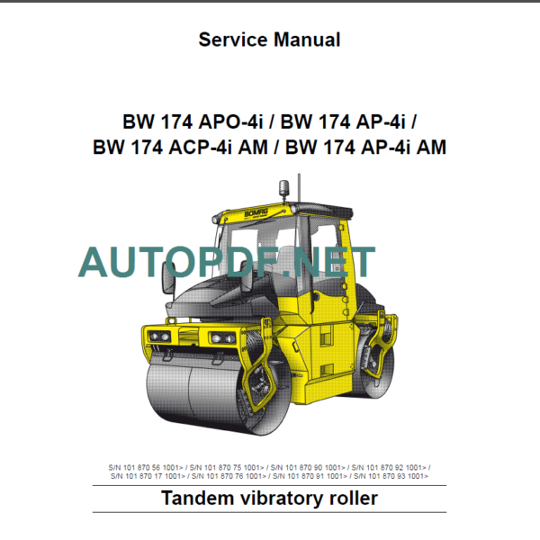 BW 174 AP-ACP-AP-O-4i AM Service Manual