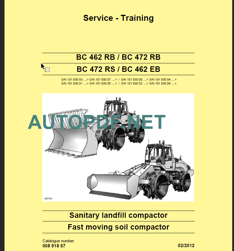 BC 462 RB EB Service Training 2012