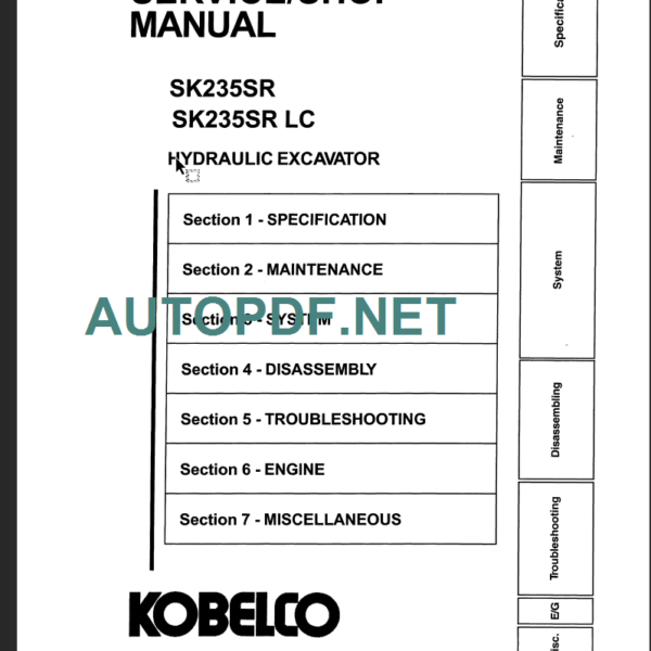 SK235SR-SK235SR LC Service Manual