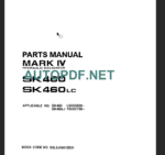 SK220-SK220LC MARK V PARTS MANUAL