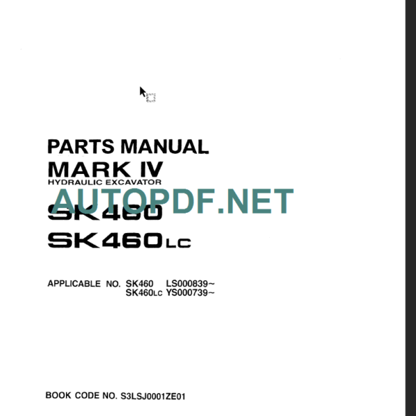 SK220-SK220LC MARK V PARTS MANUAL