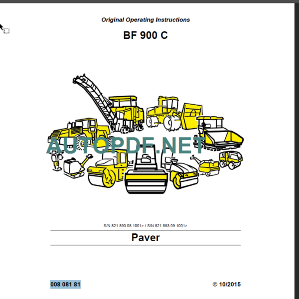 BF 900 C Operating Instruction