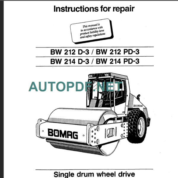 BW 214 PD D-4 REPAIR INSTRUCTION