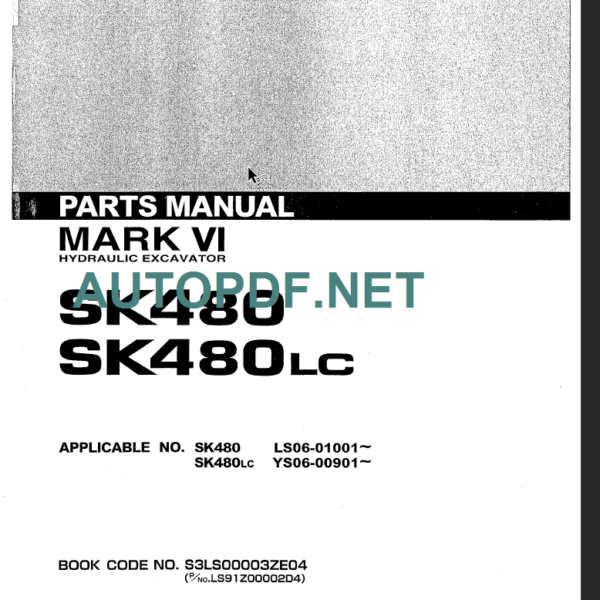 SK45SR PARTS MANUAL