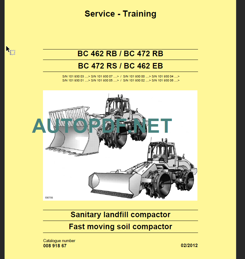 BC 472 RB RS Service Training 2012