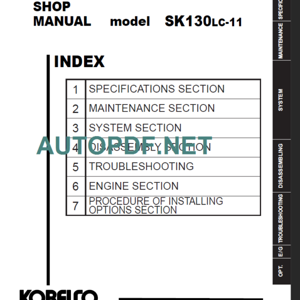 SK130LC-11 Shop Manual