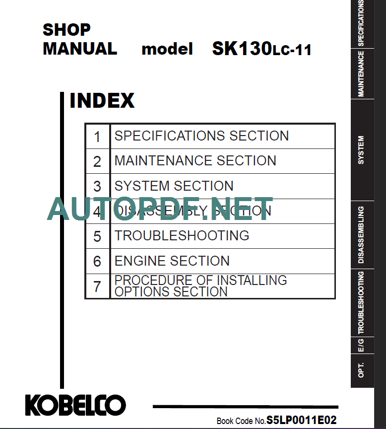 SK130LC-11 Shop Manual