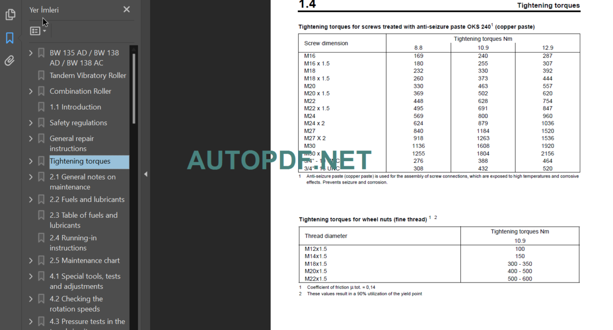 BW 138 AD Service Manual