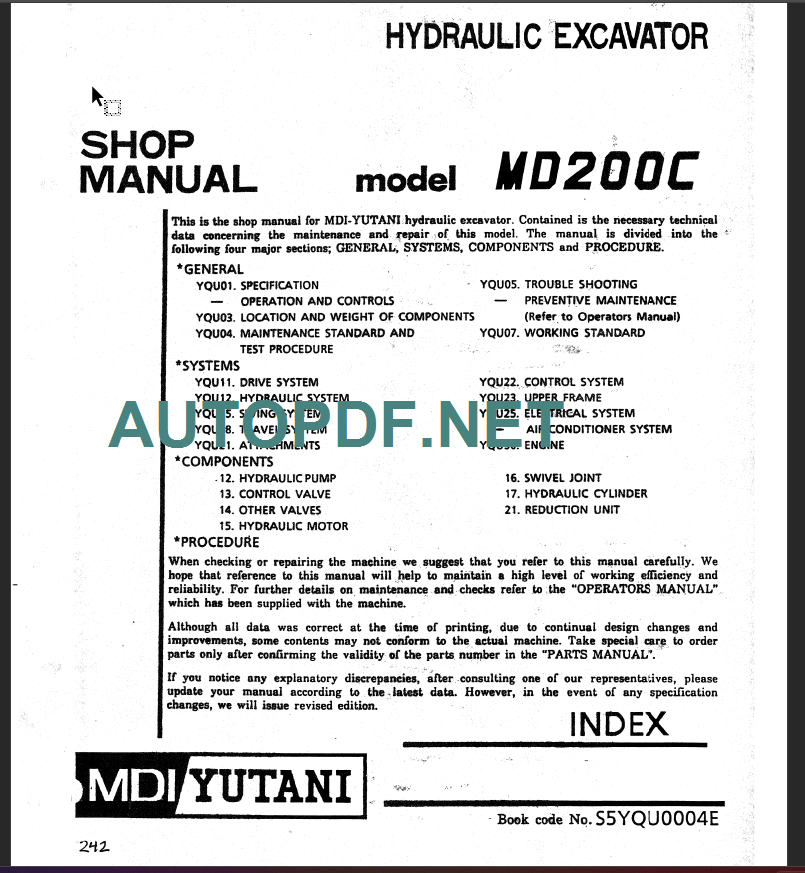 MD200C SHOP MANUAL