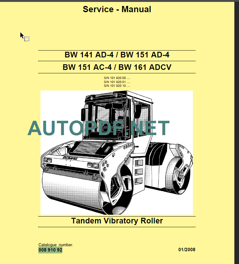 BW 141 AD-4 Service Manual