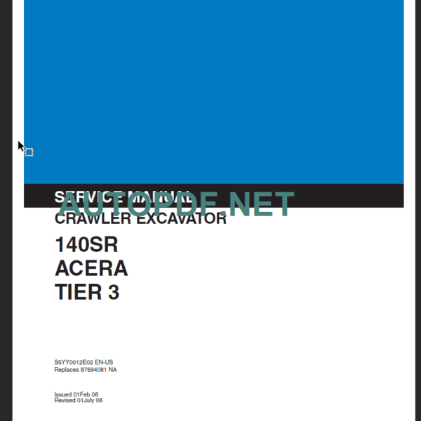 140SR ACERA TIER 3 SERVICE MANUAL