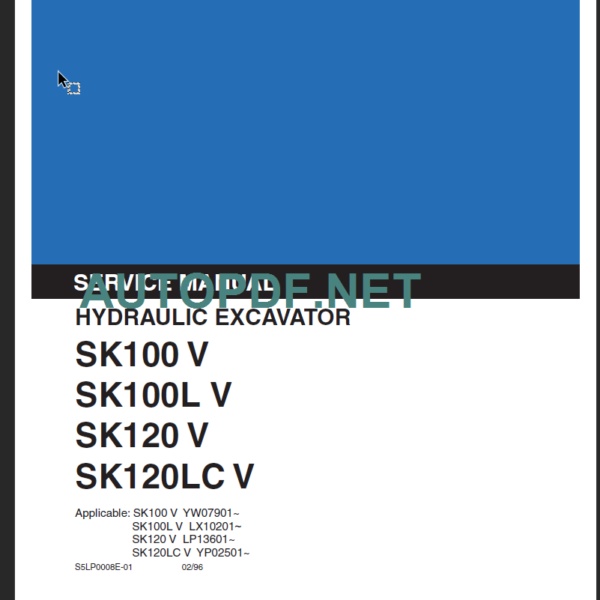 SK100 V-SK100L V SERVICE MANUAL