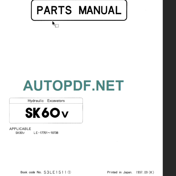 SK135SRLC-SK135SRL PARTS MANUAL