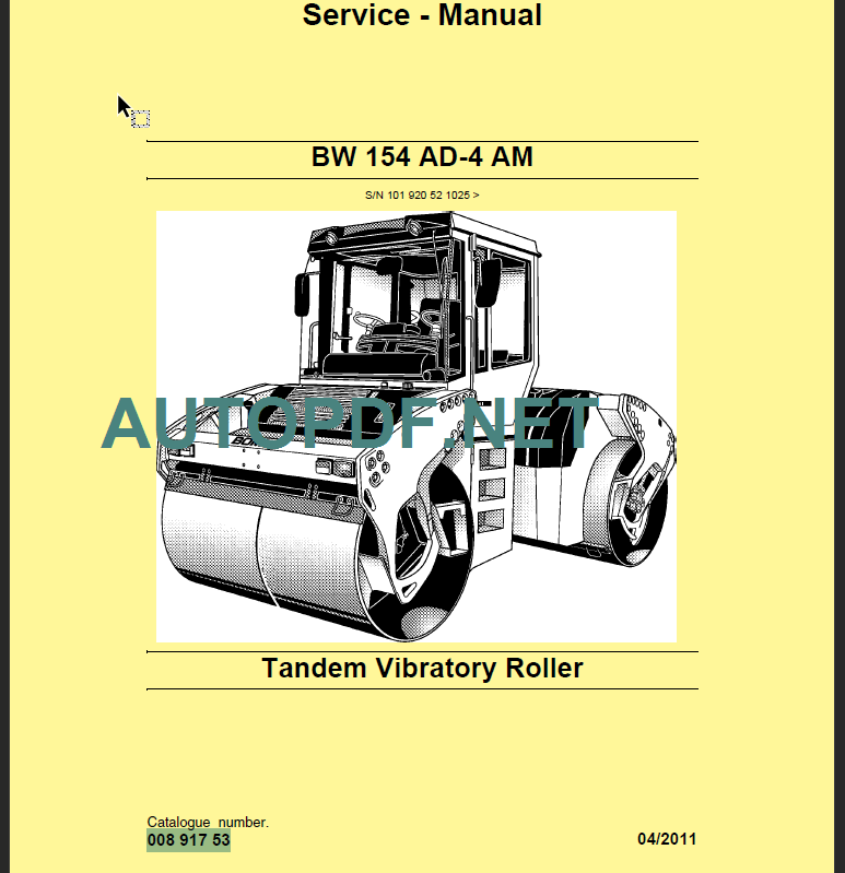 BW 154 AD-4 AM Service - Manual