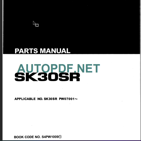 SK30SR PARTS MANUAL