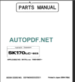 SK200V-SK200LCV PARTS MANUAL