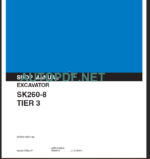 SK260-8 TIER 3 SHOP MANUAL