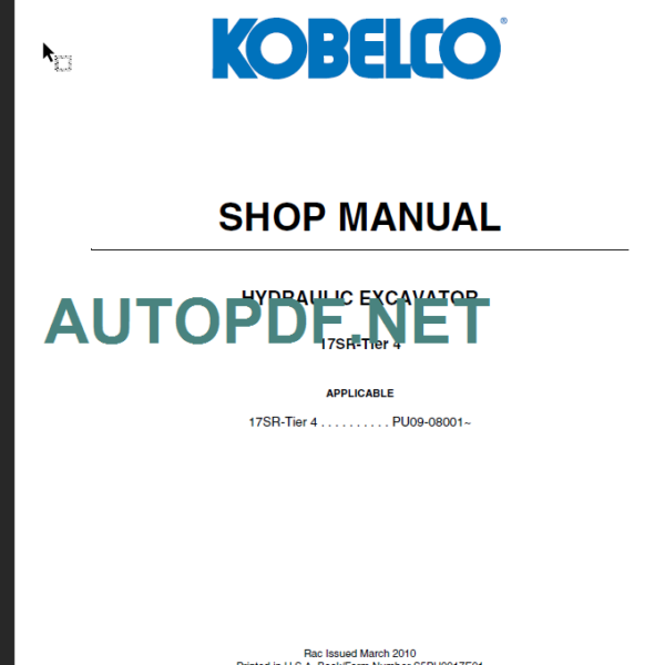 17SR-Tier 4 SHOP MANUAL