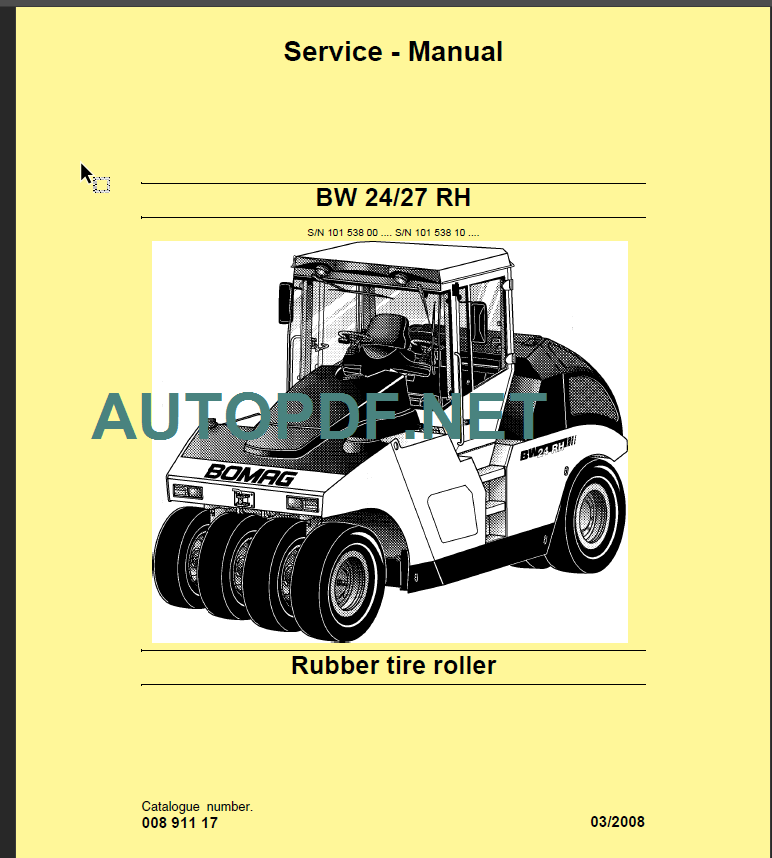 BW 24-27 RH Service Manual