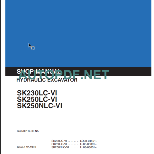 SK230LC-VI SHOP MANUAL