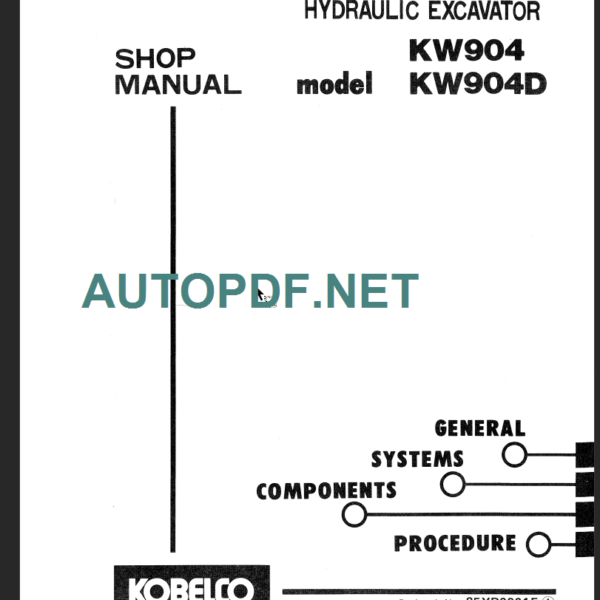 KW904 - KW904D SHOP MANUAL