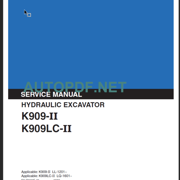 K909-II K909LC-II SERVICE MANUAL