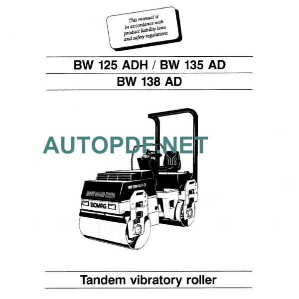 BW 125 ADH-BW 135 AD-BW 138 AD INSTRUCTION FOR REPAIR