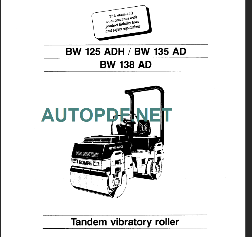 BW 125 ADH-BW 135 AD-BW 138 AD INSTRUCTION FOR REPAIR