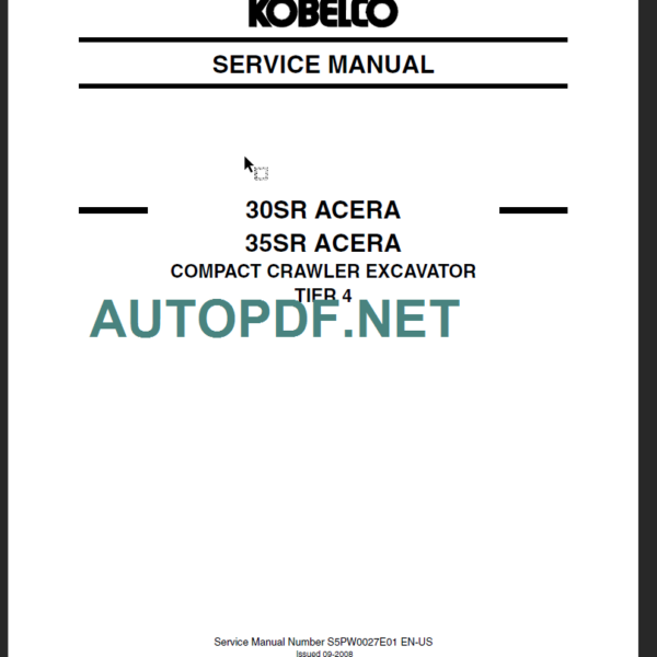 30SR ACERA TIER 4 SERVICE MANUAL