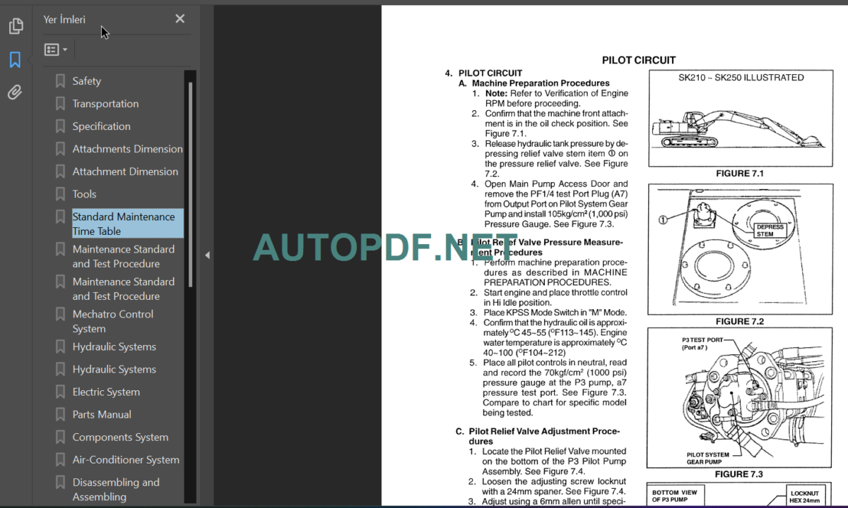 SK290LC SERVICE MANUAL