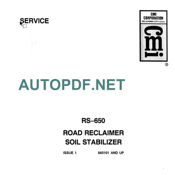 RS 650 Service Manual