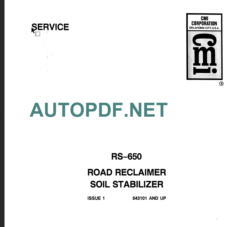RS 650 Service Manual