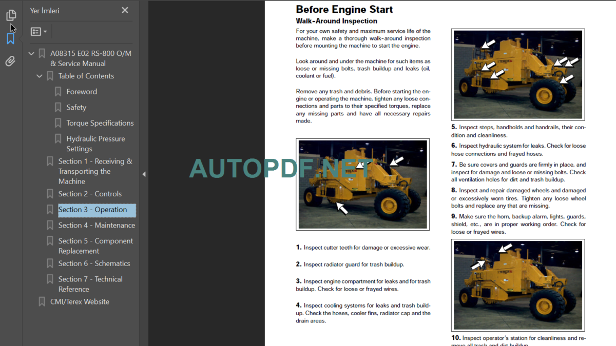 RS 800 SERVICE OPERATION MAINTENANCE MANUAL