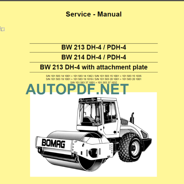 BW 214 DH-PDH-4 Service Manual