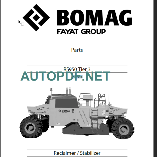 RS950 Tier 3 PARTS MANUAL