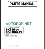 SK310-2-SK310LC-2 PARTS MANUAL