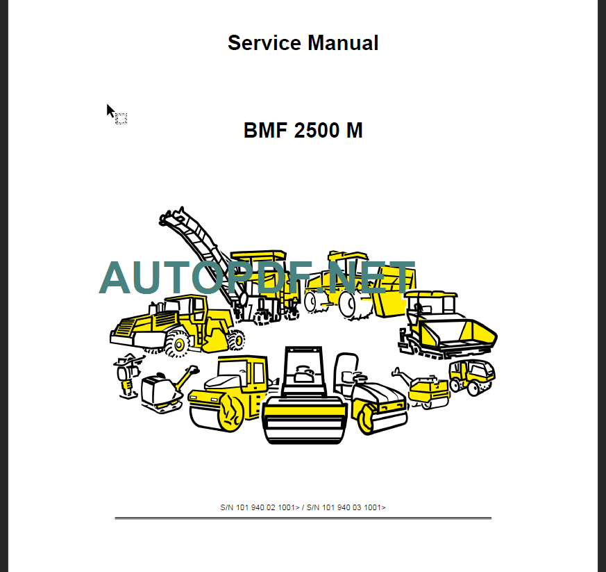 BMF 2500 M Service Manual