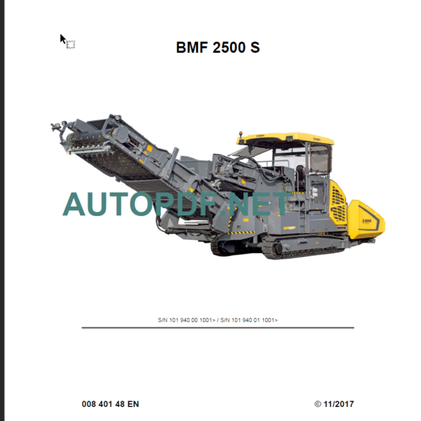 BMF 2500 S Service Manual 2017