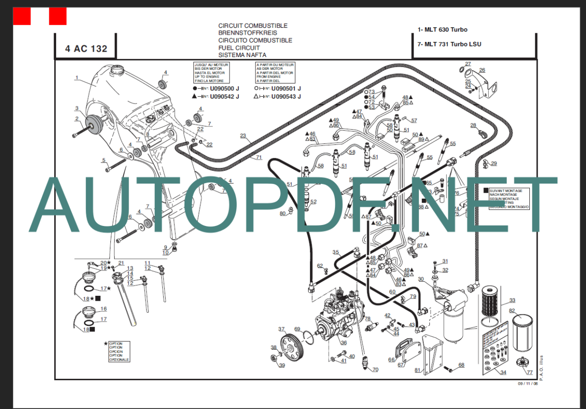 MT 732 SERIES B-E2 PARTS MANUAL