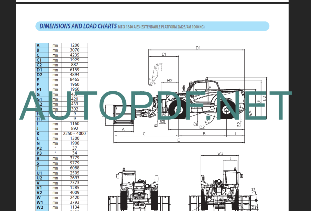 MT-X 1840 A E3 OPERATOR'S MANUAL