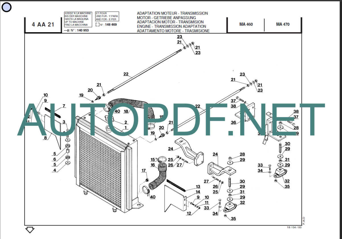 MA 470 PARTS MANUAL