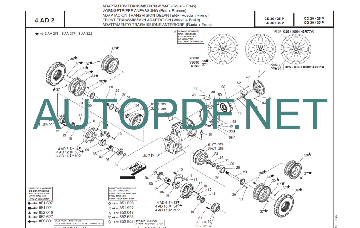 CD 25P-CG 25P PARTS CATALOGUE