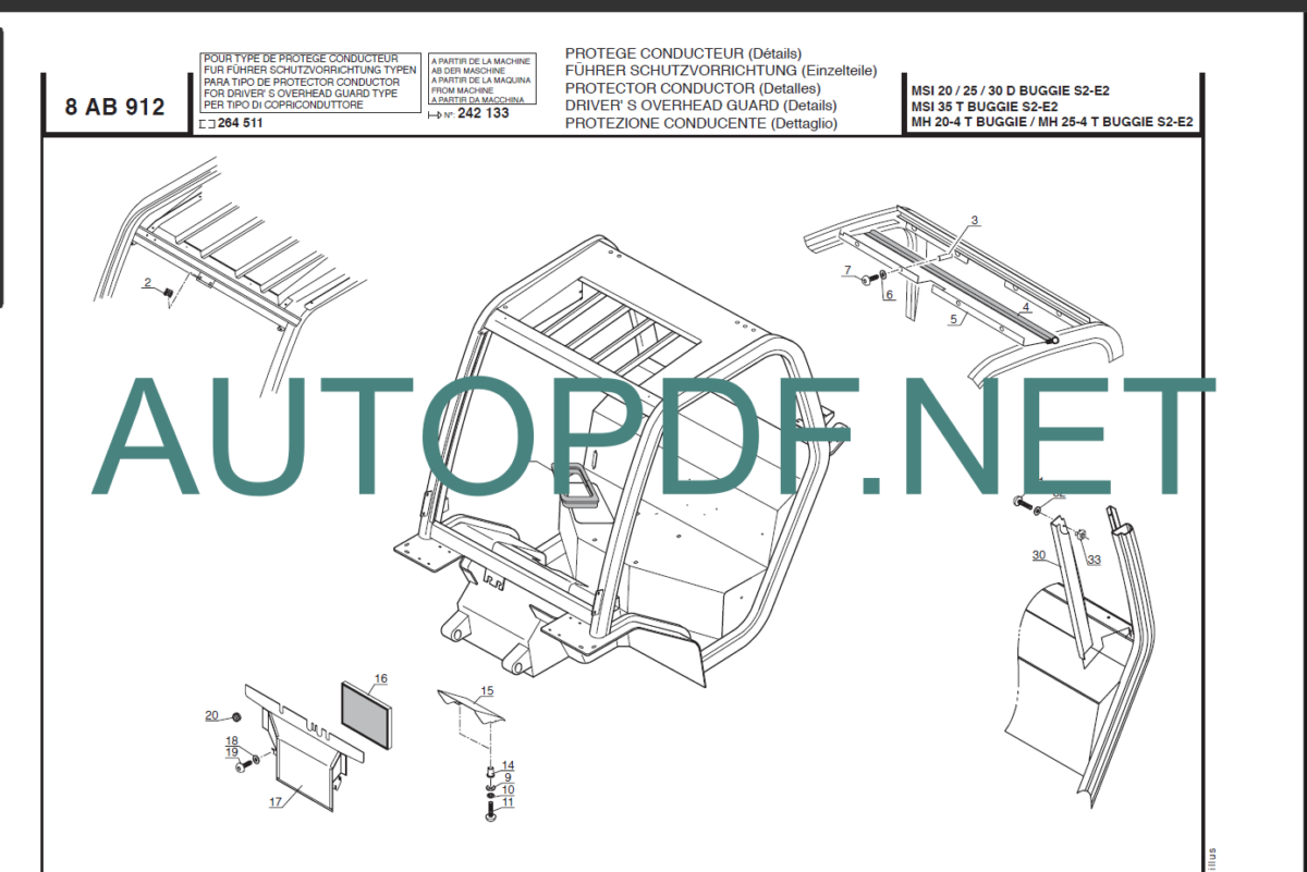 MH 25 4 Turbo Series 2-E2 PARTS MANUAL