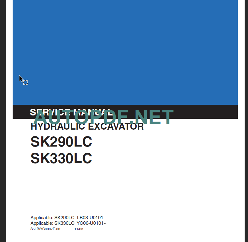 SK330LC SERVICE MANUAL