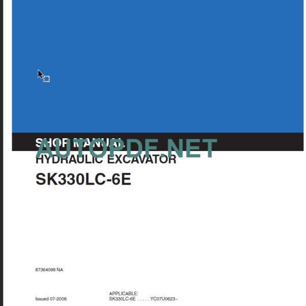 SK330LC-6E SHOP MANUAL