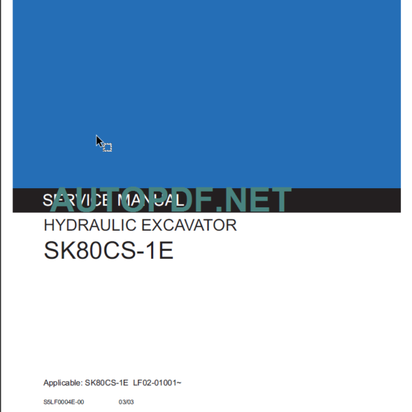 SK80CS-1E SERVICE MANUAL