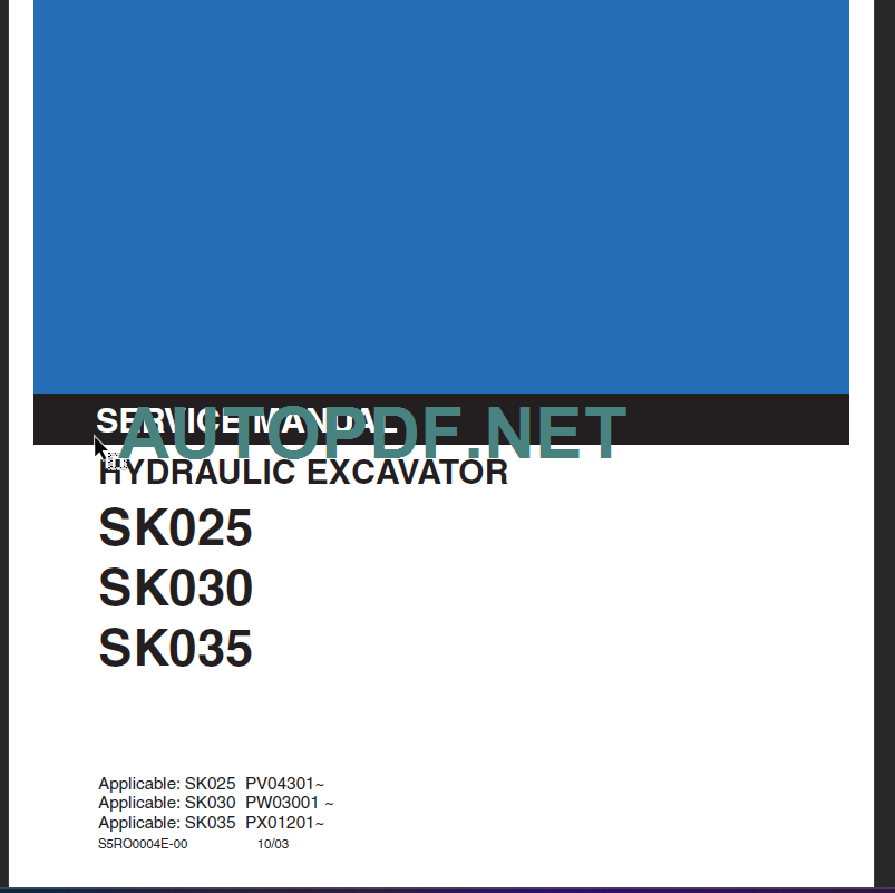 SK025 SERVICE MANUAL