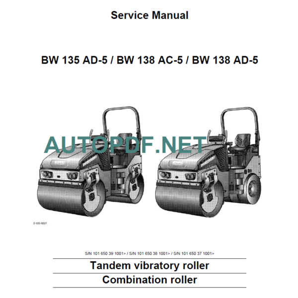 BW 135 AD-5 Service Manual 00840134