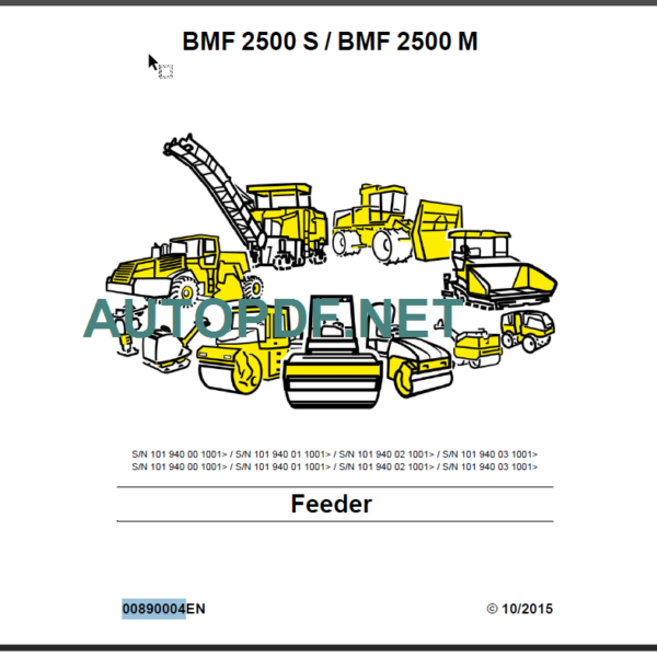 BMF 2500 S-M Operation and maintenance manual